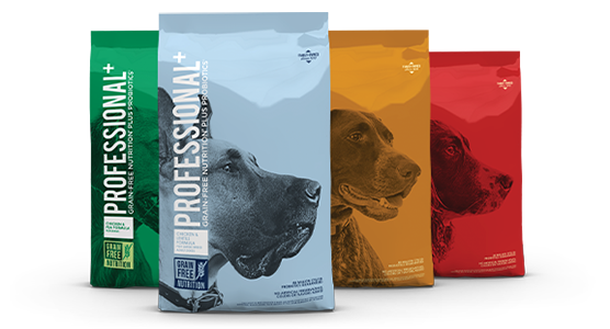 Professional plus grain sales free dog food
